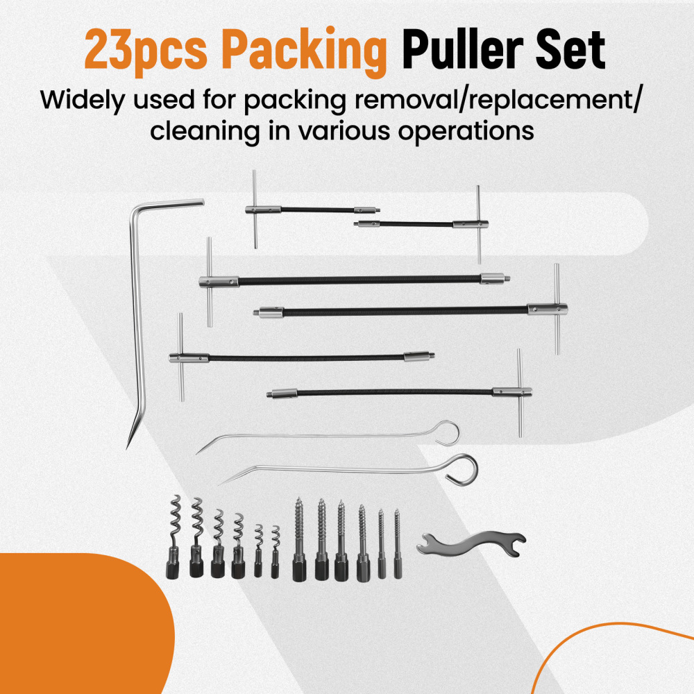 23pcs Flexible Stainless Steel Packing Tool Set Packing Extractor Set Kit New