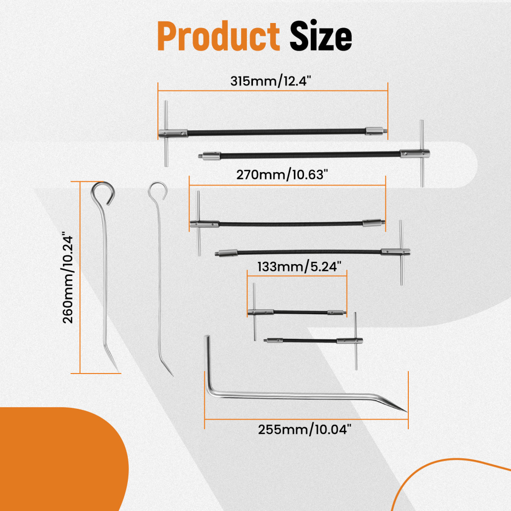 23pcs Flexible Stainless Steel Packing Tool Set Packing Extractor Set Kit New