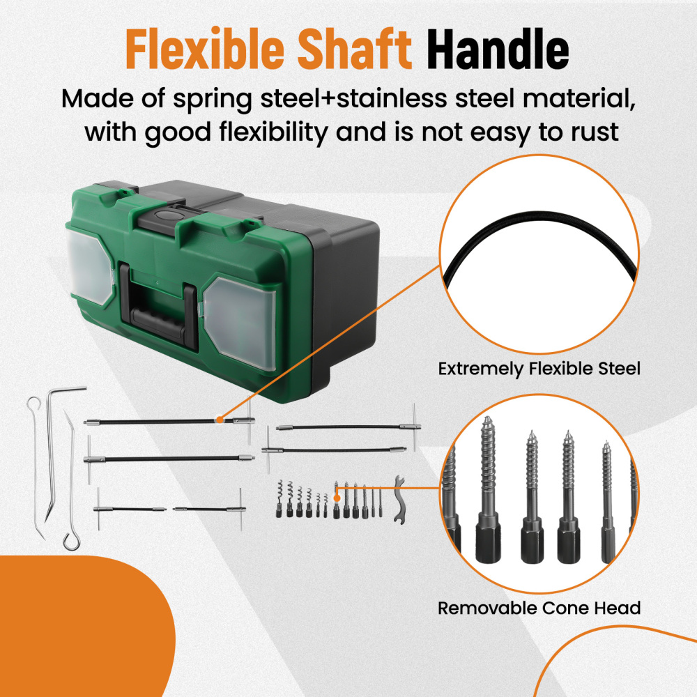 23pcs Flexible Stainless Steel Packing Tool Set Packing Extractor Set Kit New