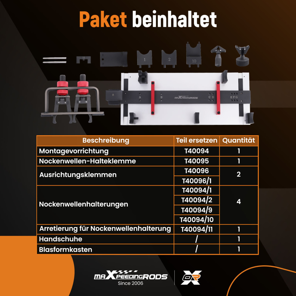 Camshaft Assembly Tool Cylinder Head compatible for VW Audi Porsche Skoda Seat T40094