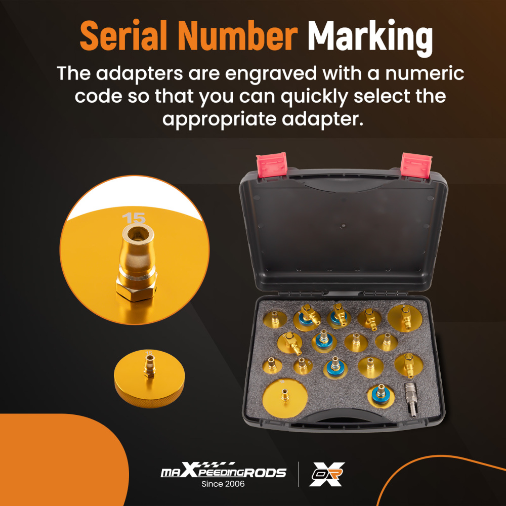 17* Brake Master Cylinder Bleeder Adaptors Set Brake Fluid Bleeder Adapter Kit