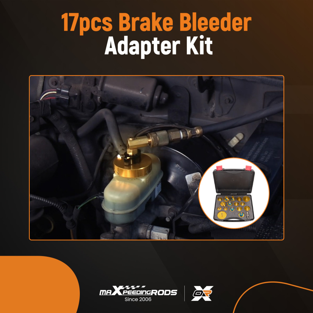 17* Brake Master Cylinder Bleeder Adaptors Set Brake Fluid Bleeder Adapter Kit