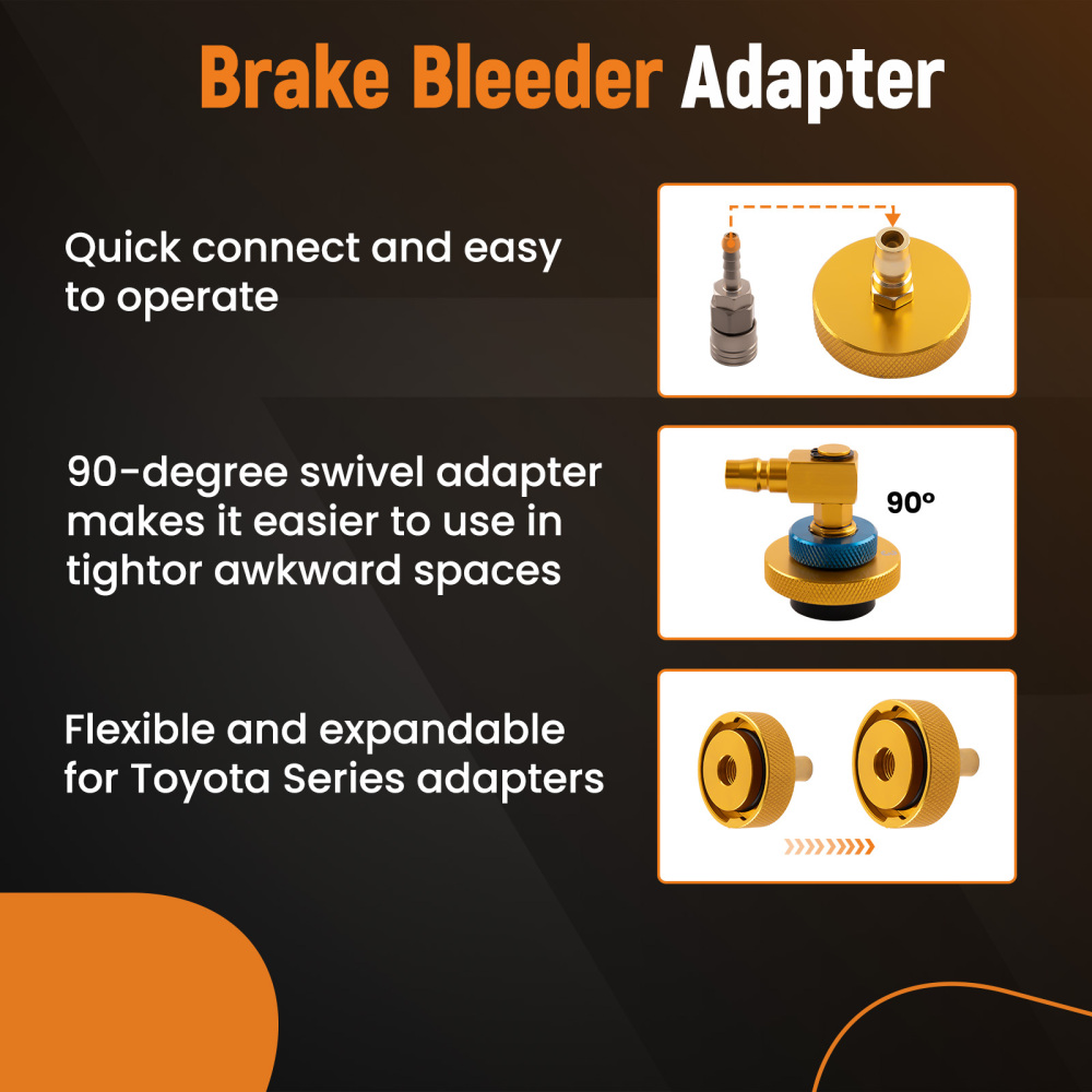 Brake Bleeder Kit Master Cylinder Adapters Set Brake Oil Fluid Bleeding Tools