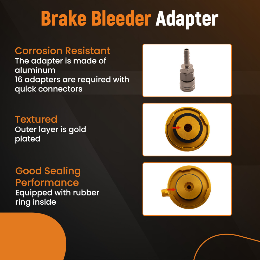 Brake Bleeder Kit Master Cylinder Adapters Set Brake Oil Fluid Bleeding Tools