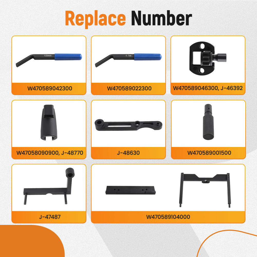 9PCS Engine Timing Tool Kit for Detroit Diesel DD15 DD13 with Storage compatible for Case