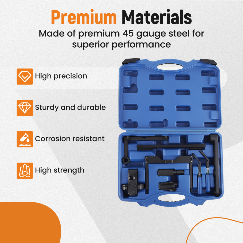 9PCS Engine Timing Tool Kit for Detroit Diesel DD15 DD13 with Storage compatible for Case