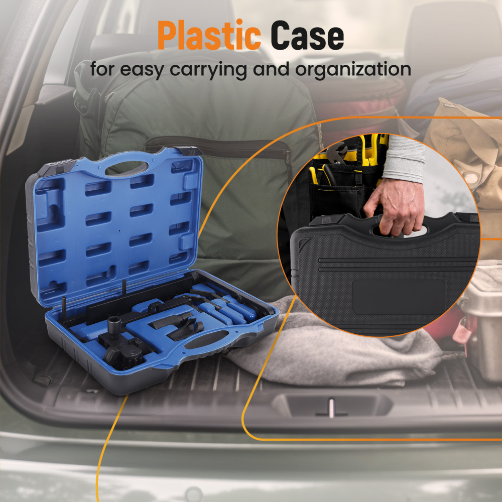 9PCS Engine Timing Tool Kit for Detroit Diesel DD15 DD13 with Storage compatible for Case