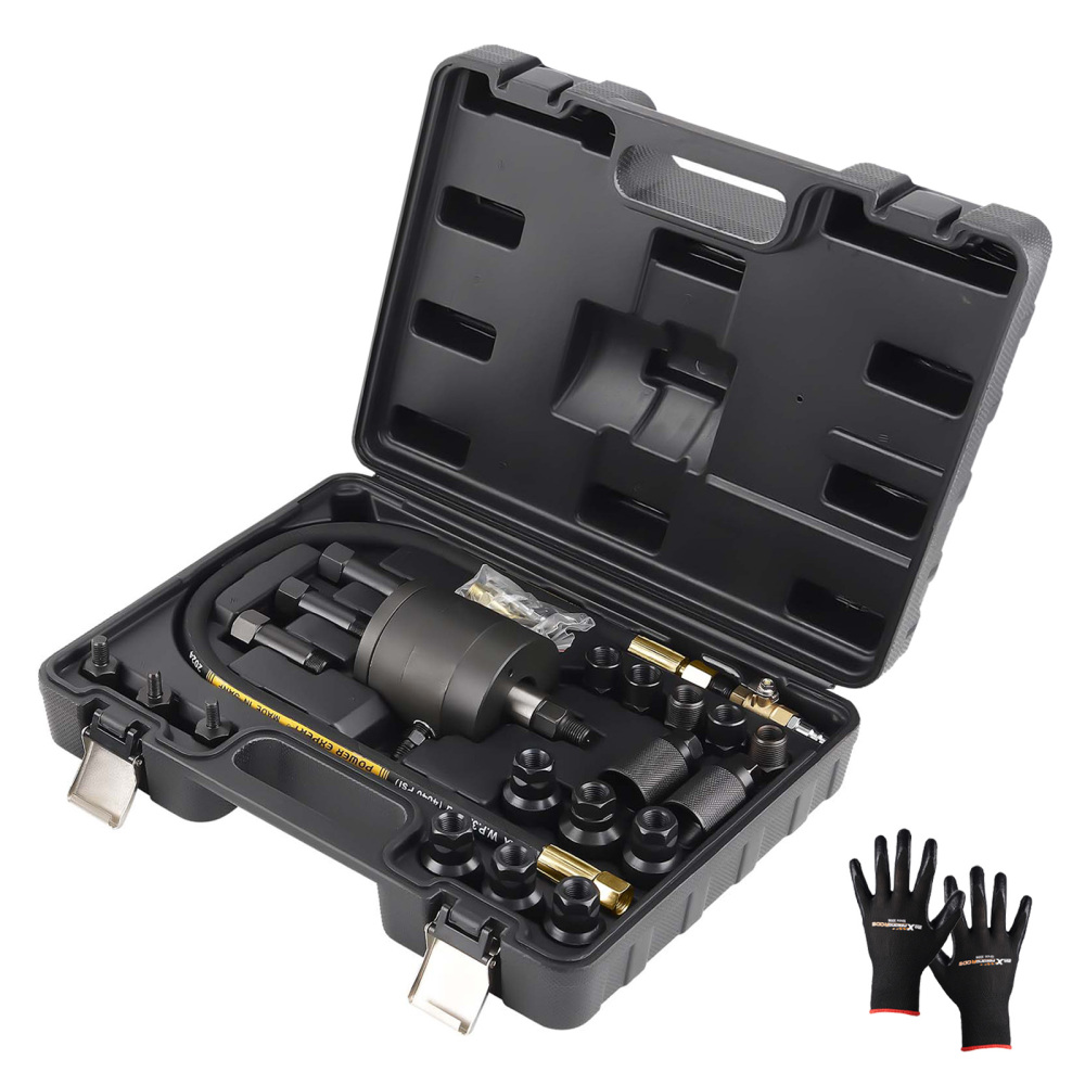 Diesel Injector Puller Pneumatic Injector Extractor Puller Tool Kit  19 Adapters