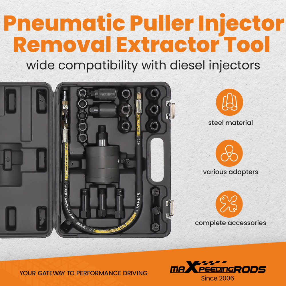 22pcs Diesel Injector Puller Pneumatic Extractor Puller Removal Tool Kit