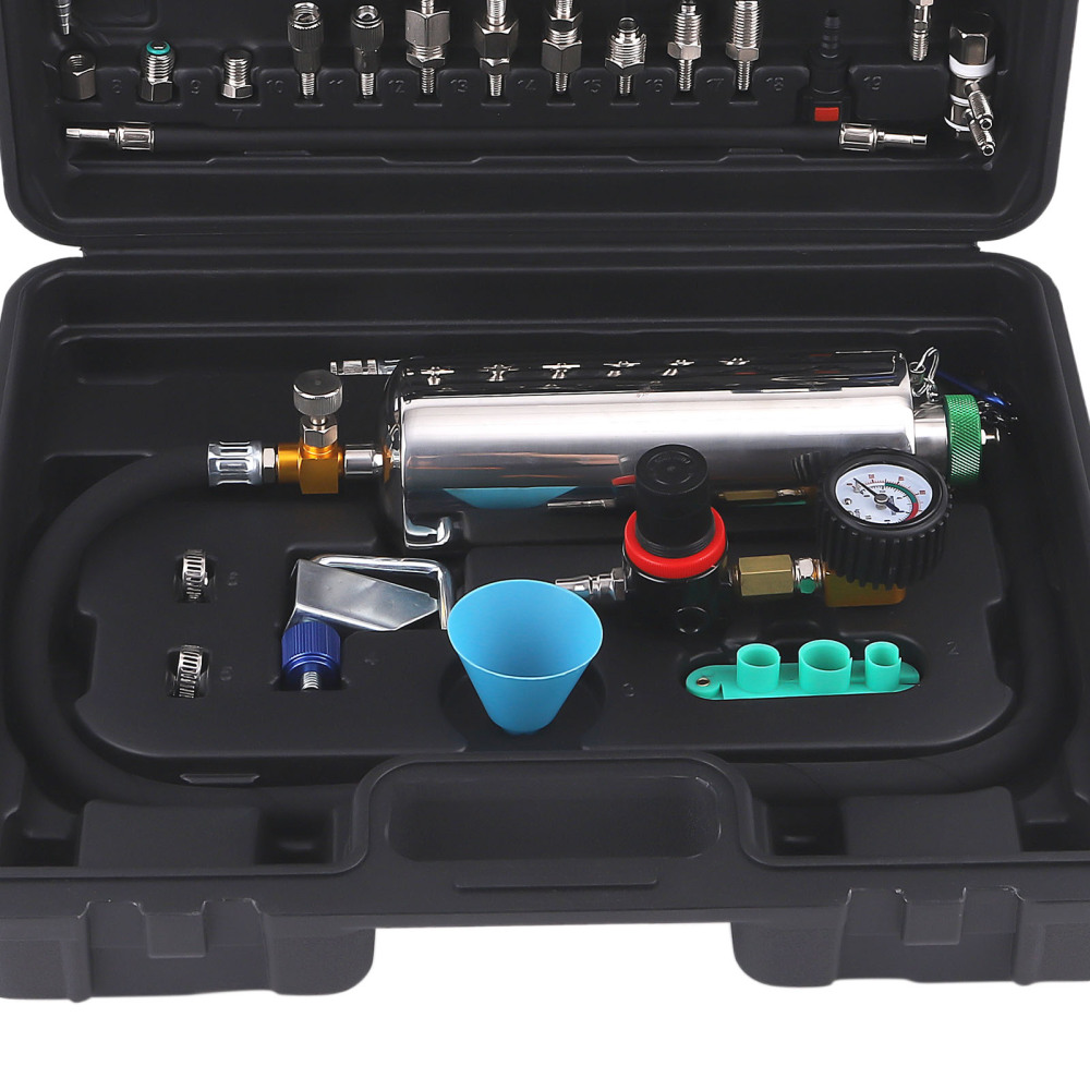 Petrol Fuel Injector Tester Cleaner Non-Dismantle Fuel System Cleaning Tool Kit