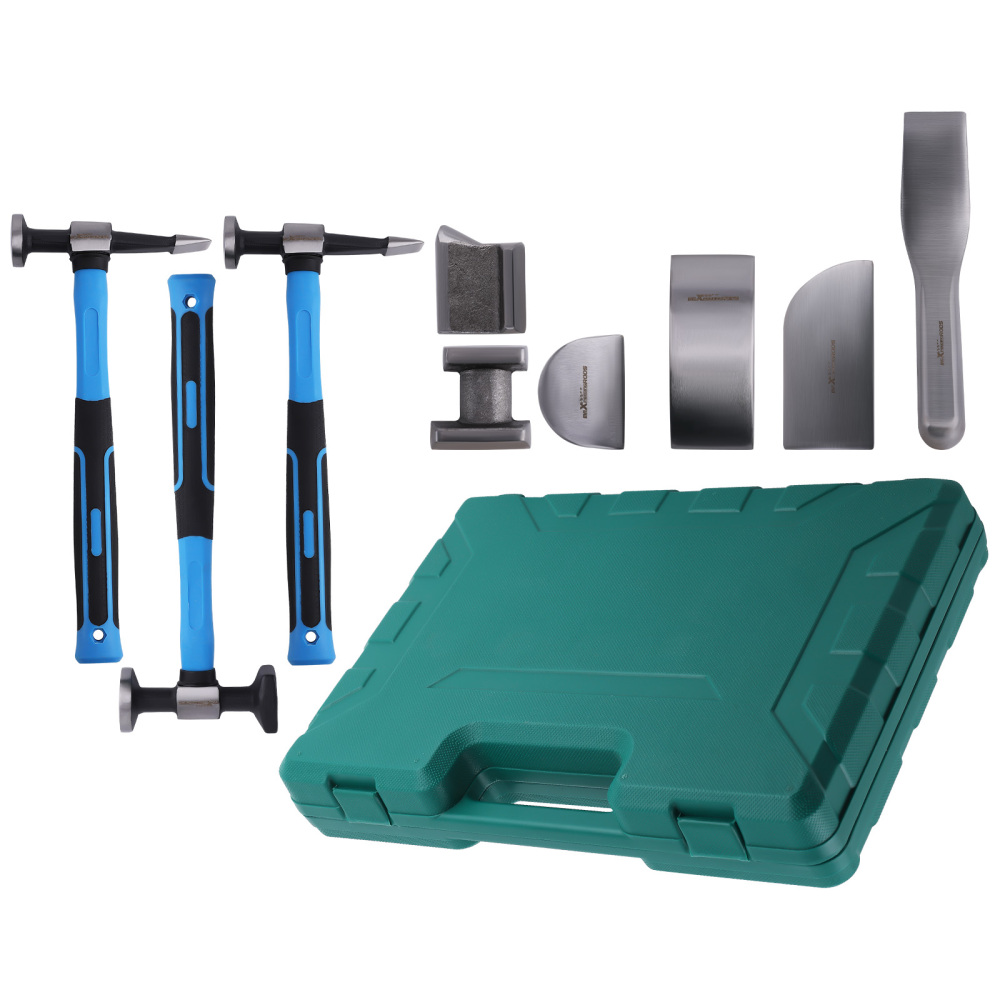 9Pcs/Set Auto Body Panel Fender Hammer Dolly Set Sheet Metal Auto Repair Tool