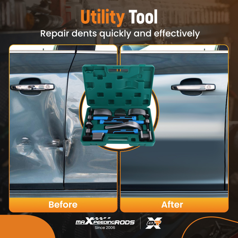 9Pcs/Set Auto Body Panel Fender Hammer Dolly Set Sheet Metal Auto Repair Tool