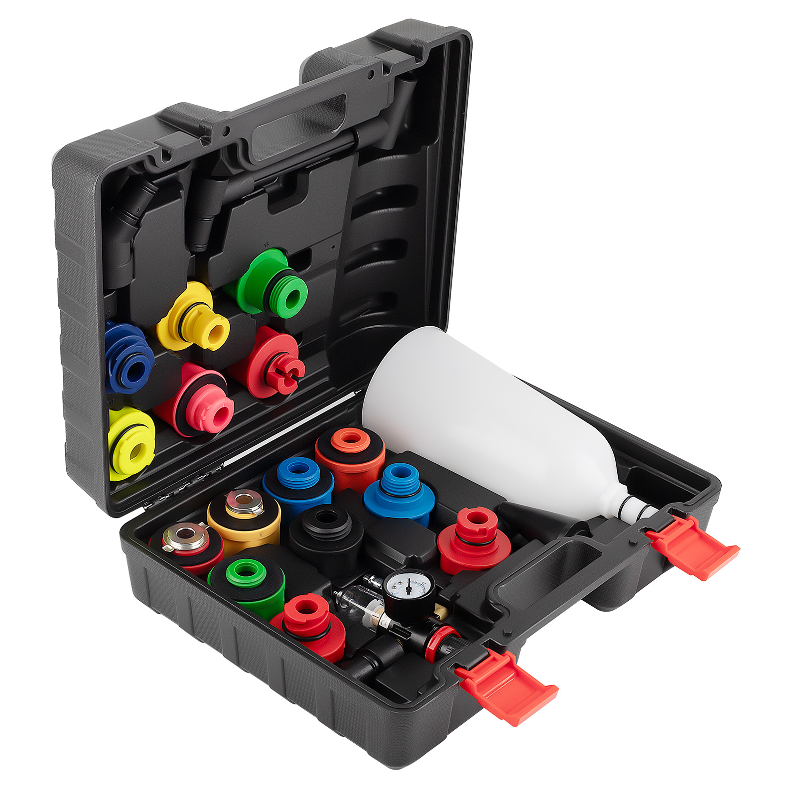 21pcs Automotive Engine Oil Dispenser Funnel Kit with 15 Adapters