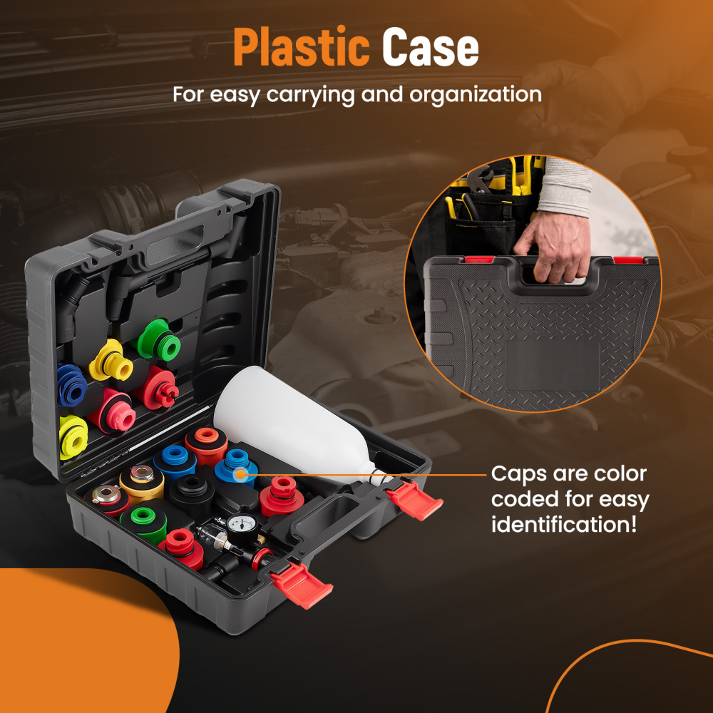 21pcs Automotive Engine Oil Dispenser Funnel Kit with 15 Adapters