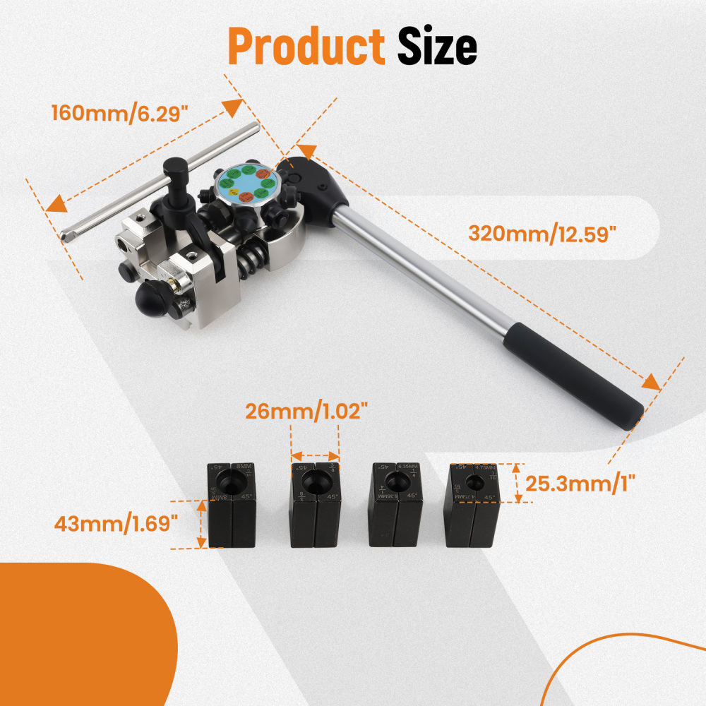 Brake Pipe Flaring Tool Tube Brake Line Flaring Tool KitSteel Copper Tube