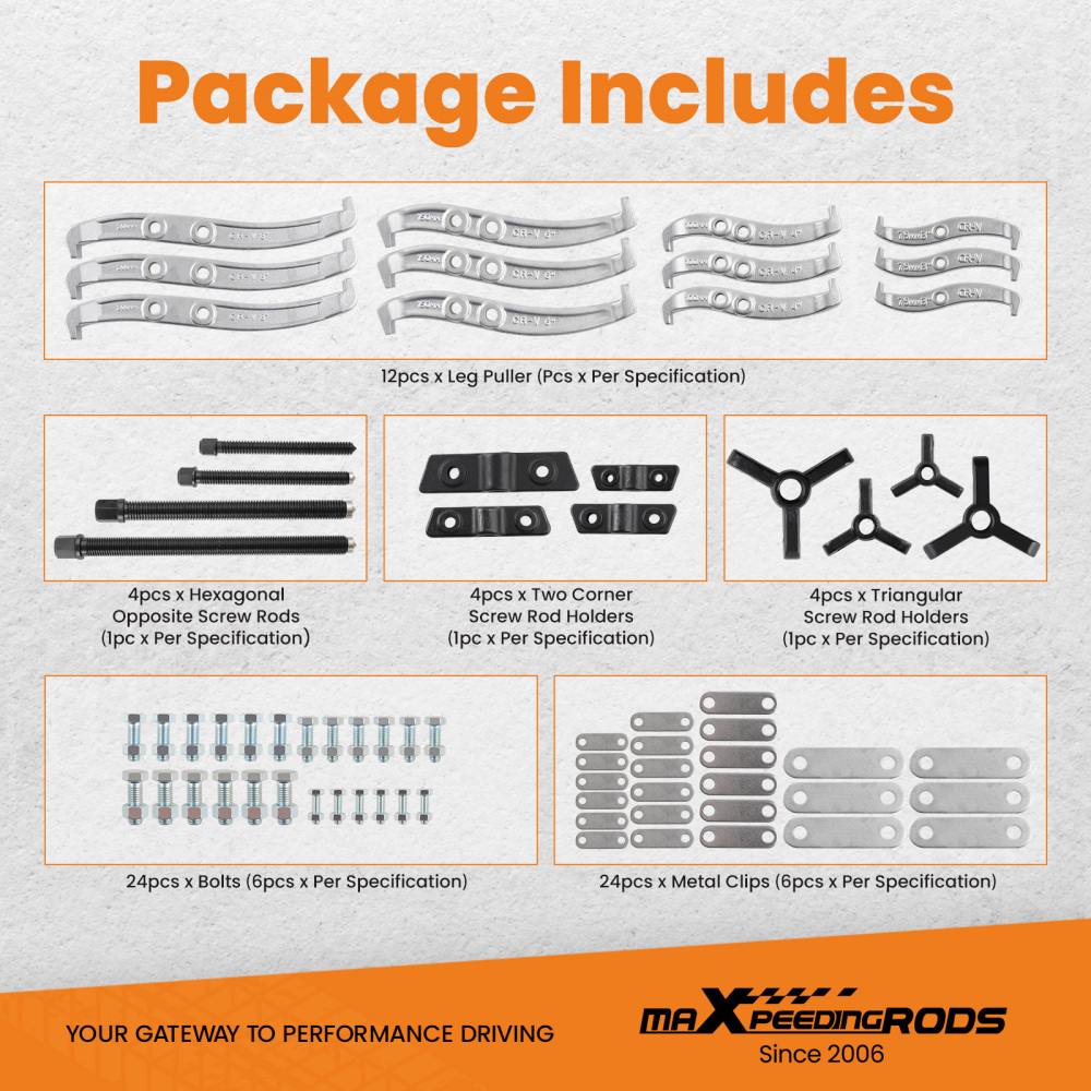 Gear Hub Pulley Puller Bearing Separator 23 Jaw 3 4 6 8 Gear Puller Set