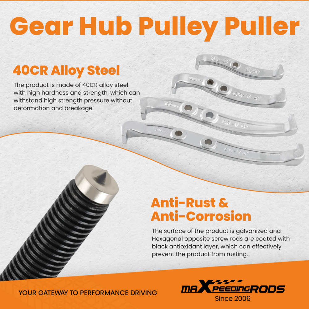 Gear Hub Pulley Puller Bearing Separator 23 Jaw 3 4 6 8 Gear Puller Set