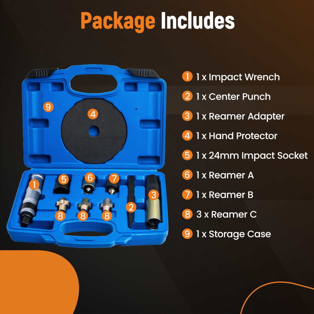 Universal Master Locking Wheel Nut Removal Tool Kit Remover 3 Types of Reamers
