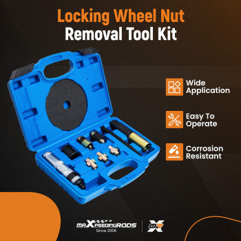 Universal Locking Wheel Nut Removal Master Tool Kit Removes Spin Locking Nut