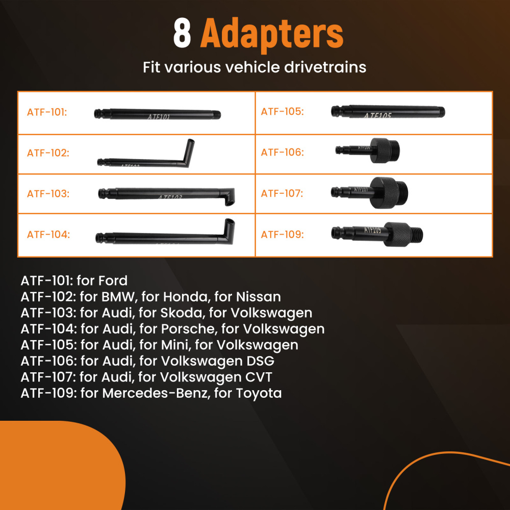 3L ATF Oil Pump System Tool compatible for Ford Mercedes BMW Transmission Fluid Filler Kit