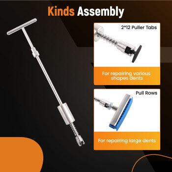 Car Dent Repair and Metal Surface Dent Removal 2 in 1 Dent Puller 24 Glue Puller