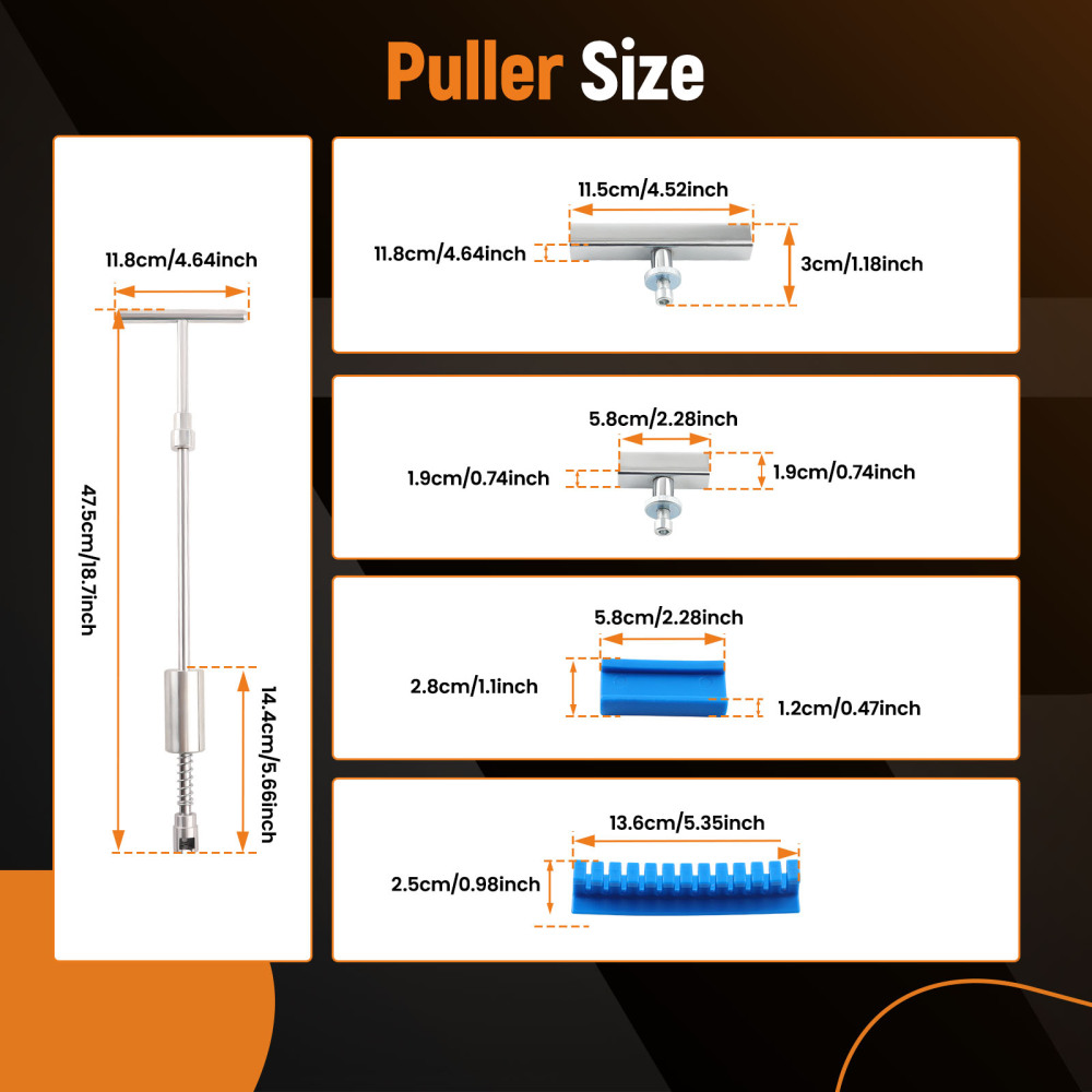 Car Dent Repair and Metal Surface Dent Removal 2 in 1 Dent Puller 24 Glue Puller