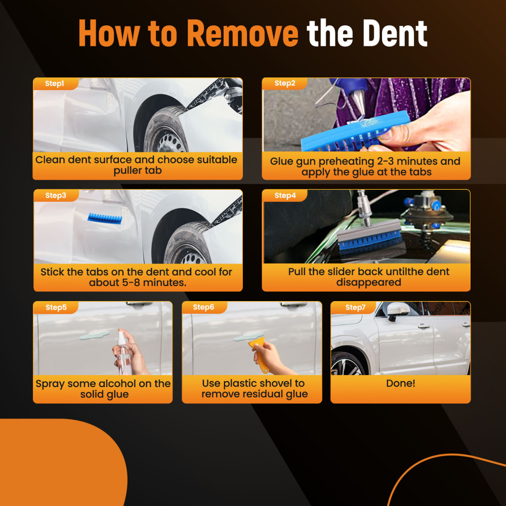 Car Dent Repair and Metal Surface Dent Removal 2 in 1 Dent Puller 24 Glue Puller