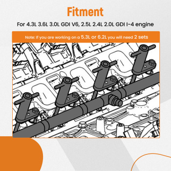 Fuel Injector Rail Assembly Remover Tool compatible for Cadillac ATS compatible for CT6 CTS 6706