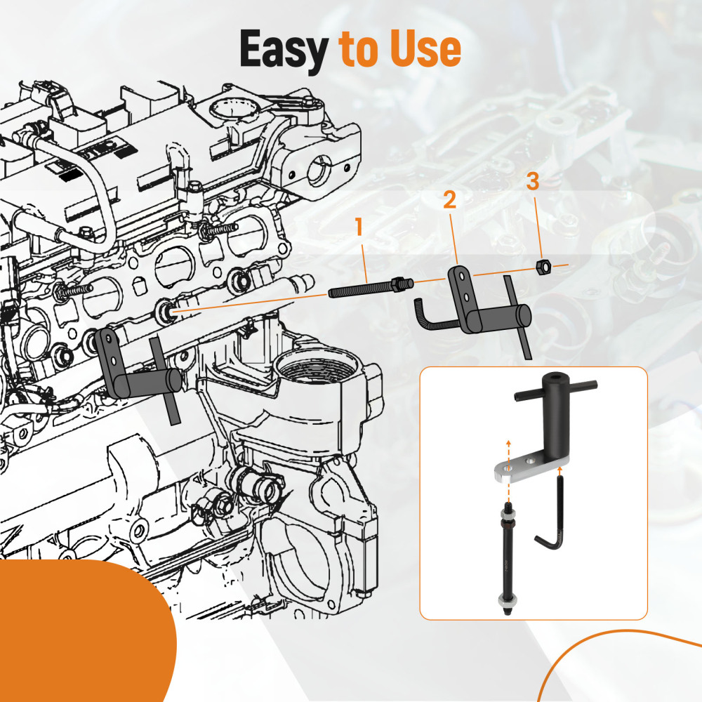 Fuel Injector Rail Assembly Remover Tool compatible for Cadillac ATS compatible for CT6 CTS 6706