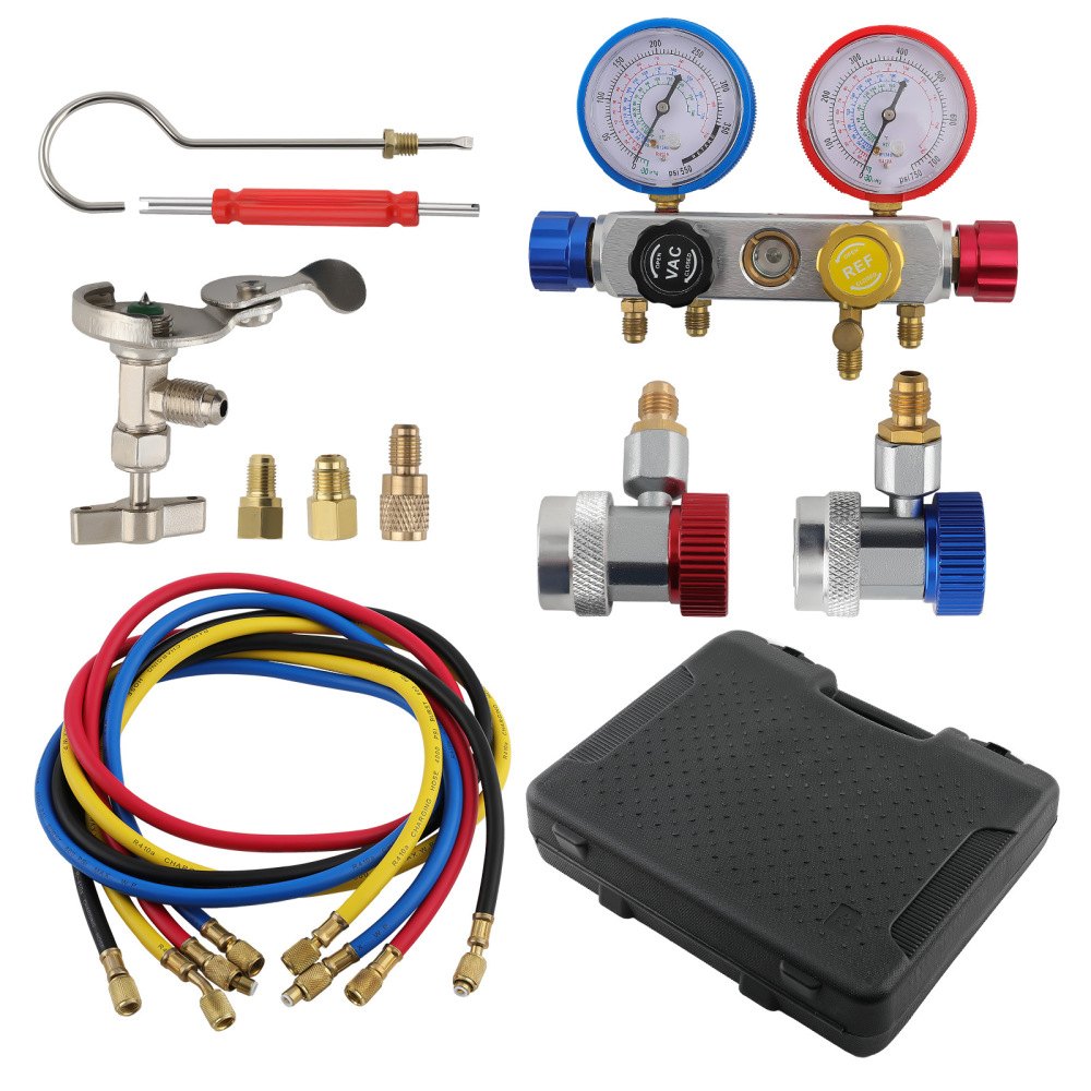 Air Conditioning compatible for AC Diagnostic A/C Manifold Gauge Tool Set Refrigeration 
