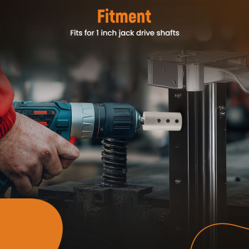 Steel Trailer Jack Electric Drill Adapter with a 1/2 in Socket Adapter Bit