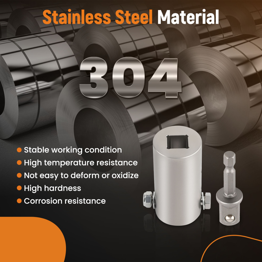 Steel Trailer Jack Electric Drill Adapter with a 1/2 in Socket Adapter Bit