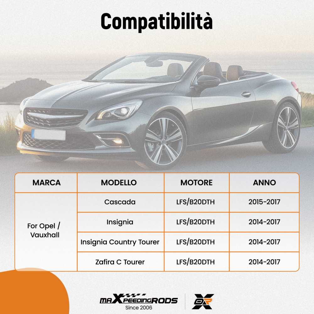 Kit Attrezzi Bloccaggio compatibile per Opel Insignia 2.0 CDTi EcoFLEX 2014-17 EN51413-2