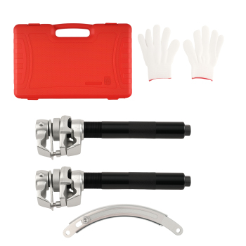 2Pcs Heavy Duty Coil Spring Compressor Set with Safety Bracket 45 Steel Tool Kit