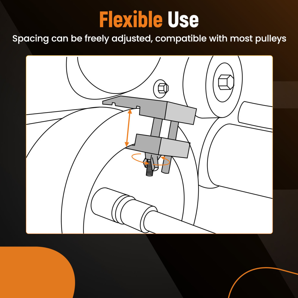 Stretch Belt Installer For Extra Deep Double Pulleys 59350 compatible for Ford 3.5L 3.7L compatible for GM 5.3