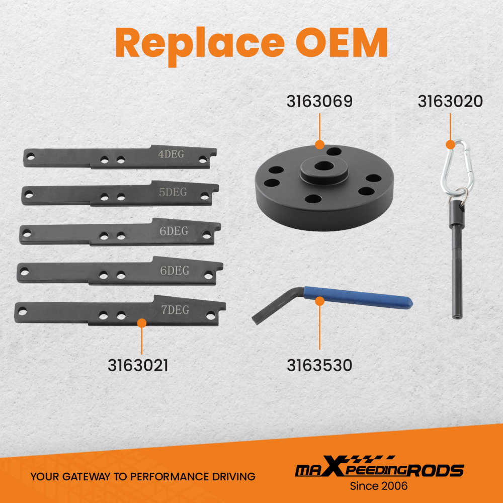 16PCS Cam Timing Tool Kit compatible for Cummins Engines 2007-2017 3163530