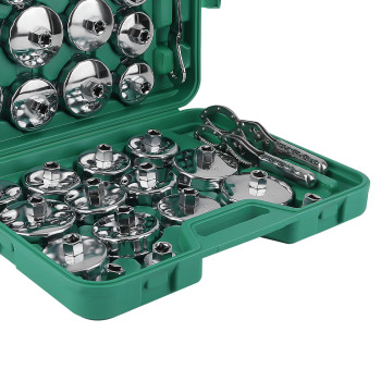 31PCS Auto Oil Filter Wrench SetCup Type 1/2 inch Drive Cap Removal Tool