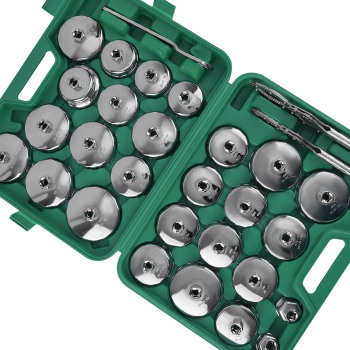 31PCS Auto Oil Filter Wrench SetCup Type 1/2 inch Drive Cap Removal Tool