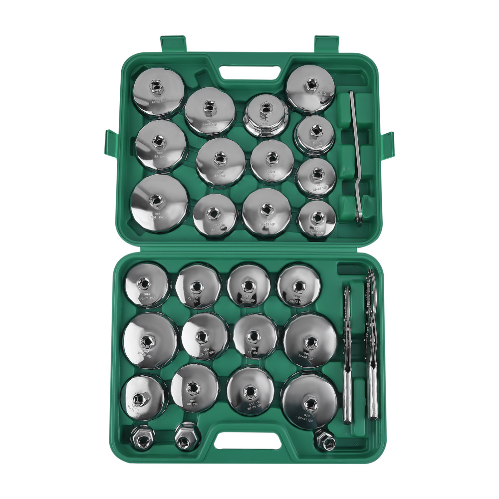 31PCS Auto Oil Filter Wrench SetCup Type 1/2 inch Drive Cap Removal Tool