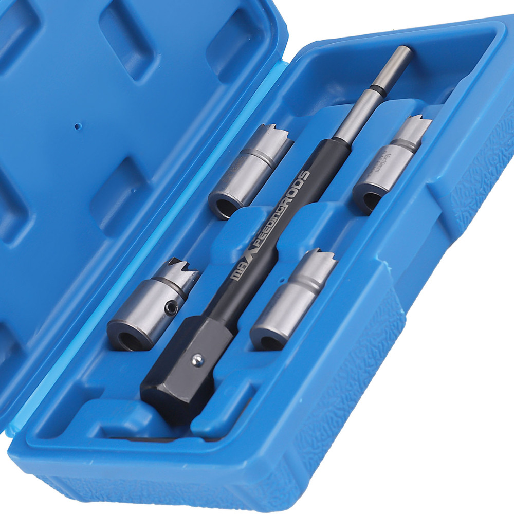 5PCS Escariador Asiento de Inyectores herramienta de Limpiar de Inyector Diesel