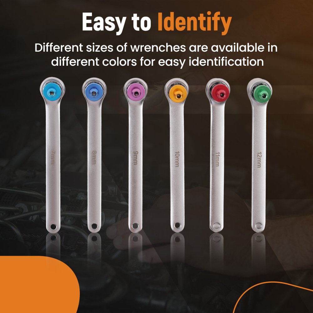 Valve Brake Oil Clutch Bleeder Hose Kit 12 Point 7mm-12mm Wrench Check