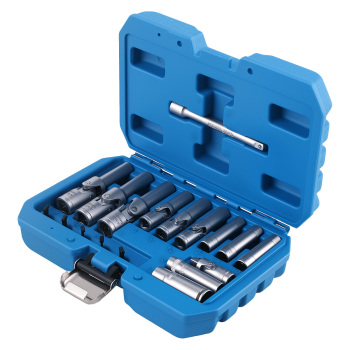 18 Piece Glow Plug Socket Set Remove Install Vehicle Garage Workshop