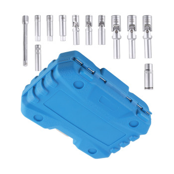 18 PC 3/8 1/4 Drive Glow Plug Removal Socket Set PSG Thin Slotted Tool Kit