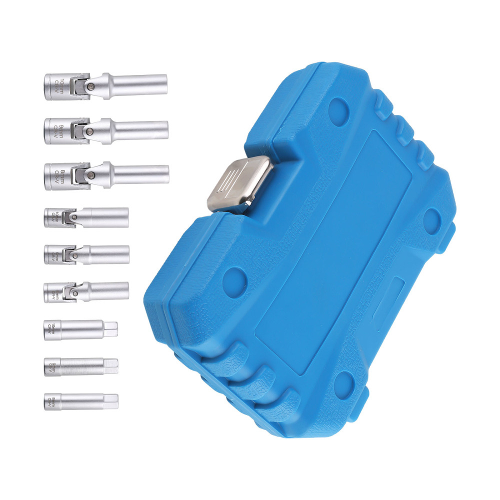 18 Piece Glow Plug Socket Set Remove Install Vehicle Garage Workshop