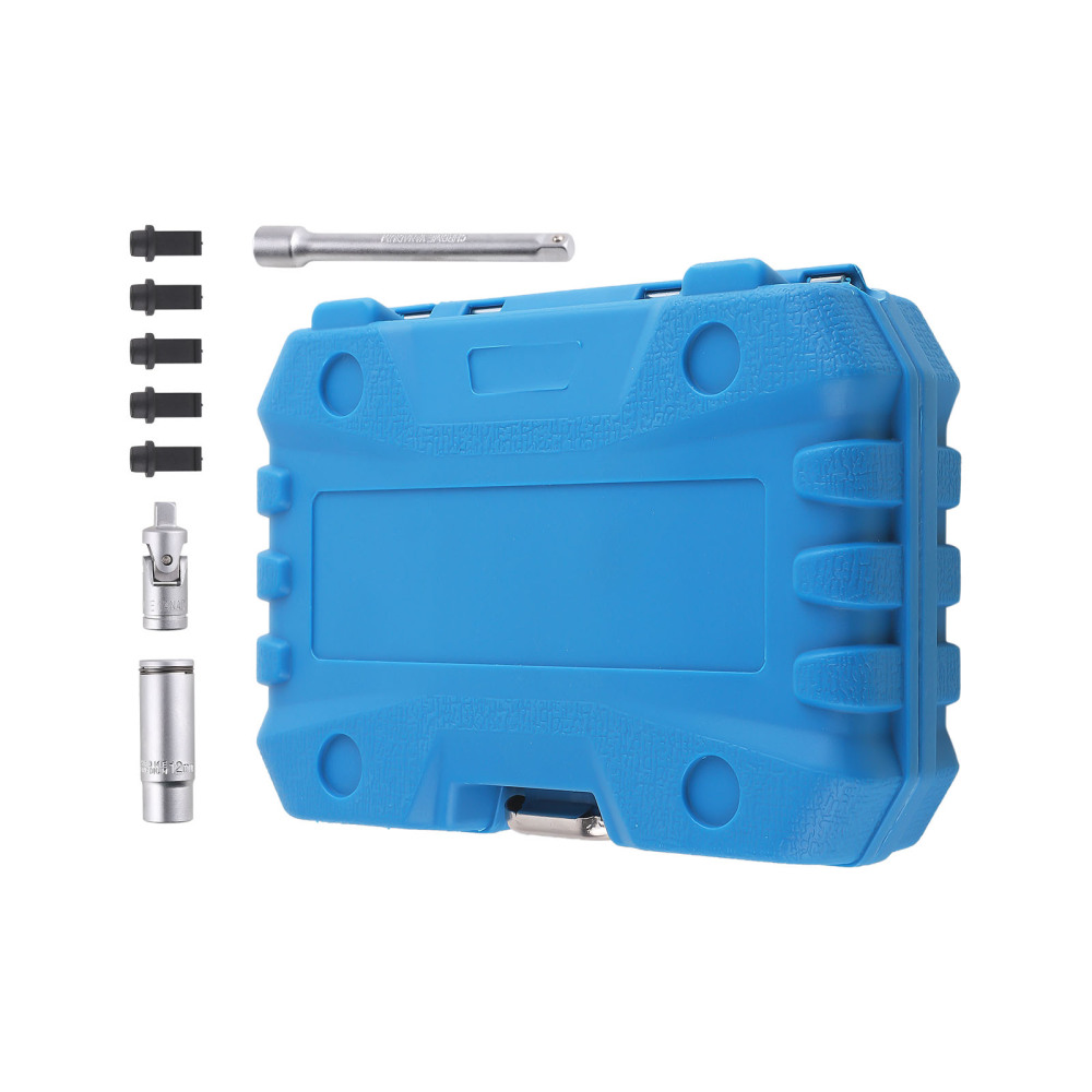 18 Piece Glow Plug Socket Set Remove Install Vehicle Garage Workshop