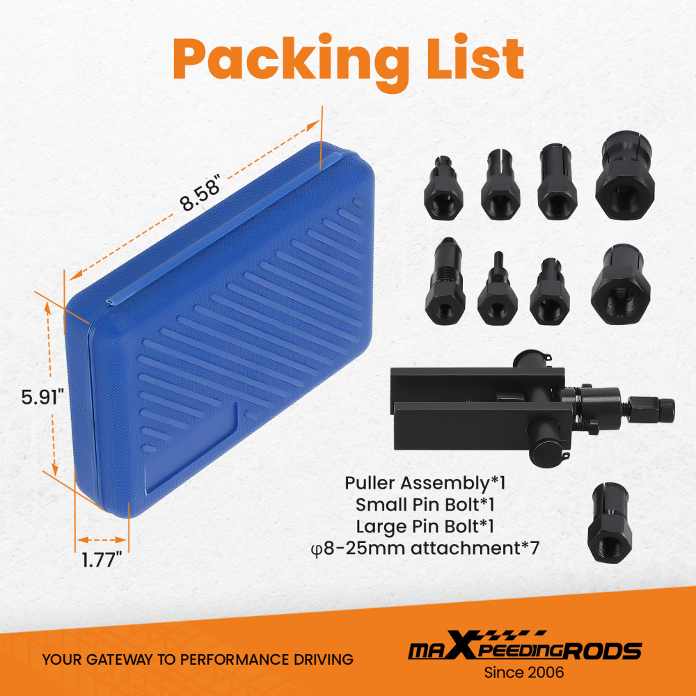 8mm-25mm Internal Bearing Puller Removal Tool Set For Motorcycle Inner 10PCS