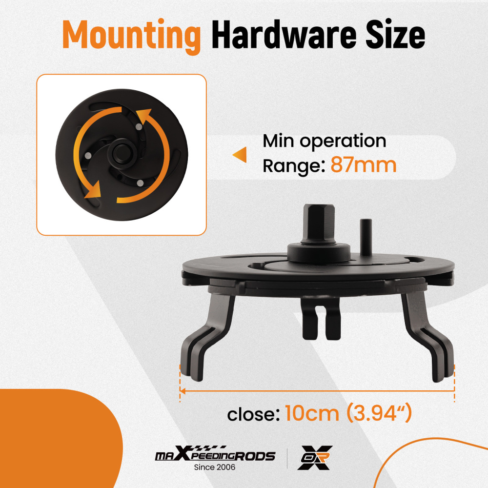 Fuel Tank Cap Pump Cover Removal Tool for Cars 100-170mm Steel Construction