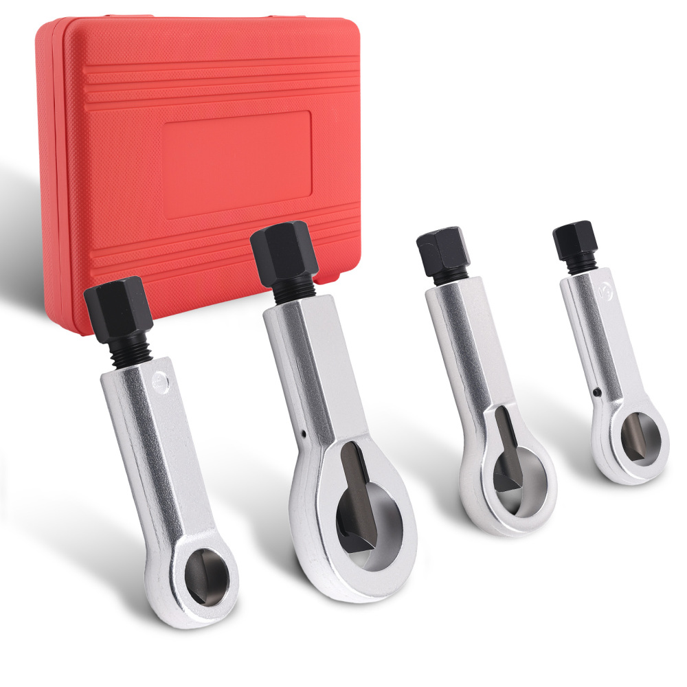 40CR Steel Nut Splitter Set 9-27mm Rusted Nut Removal Tool Kit with Storage compatible for Case