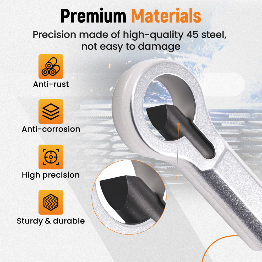 40CR Steel Nut Splitter Set 9-27mm Rusted Nut Removal Tool Kit with Storage compatible for Case