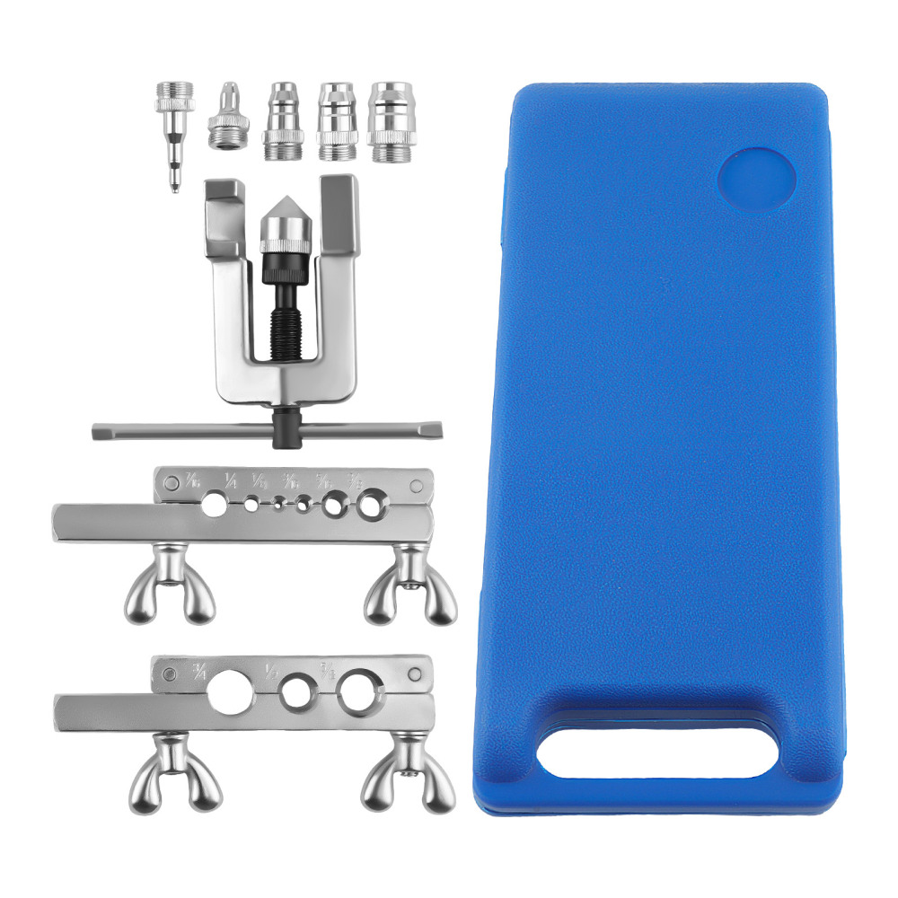 Kit de herramientas para abocardar y prensar de 10 piezas, tubos de cobre de refrigeración blanda OD